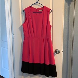 Pink and black dress